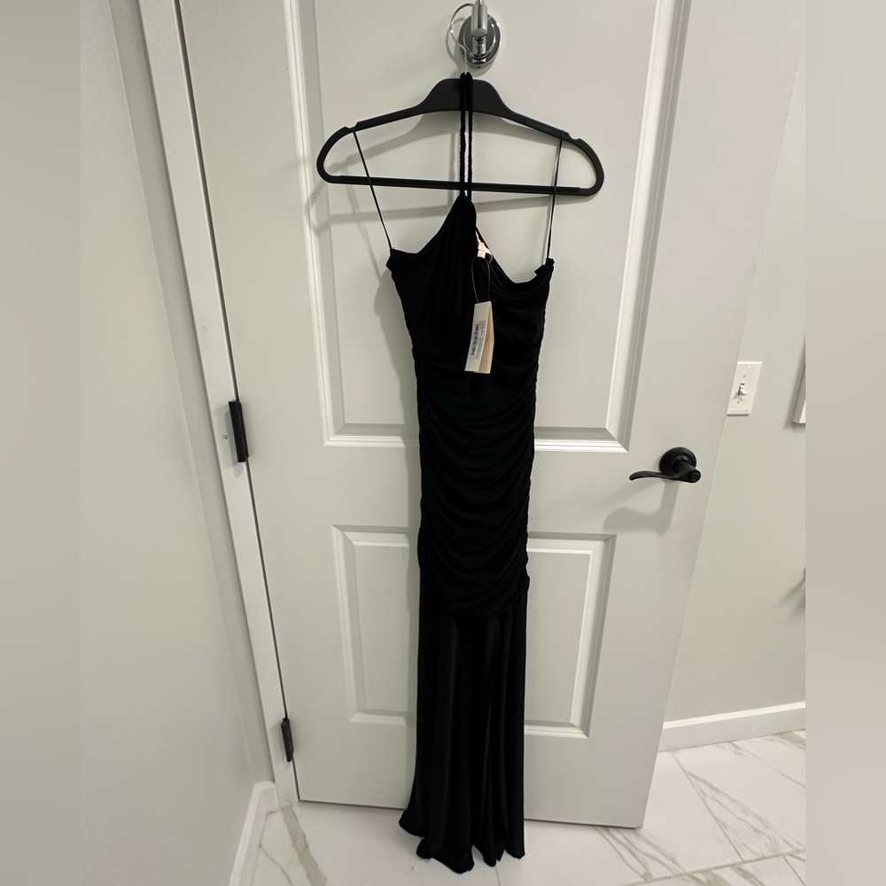 NWT Rococo Sand Adele Black Power Mesh Long Dress - Picture 6 of 8